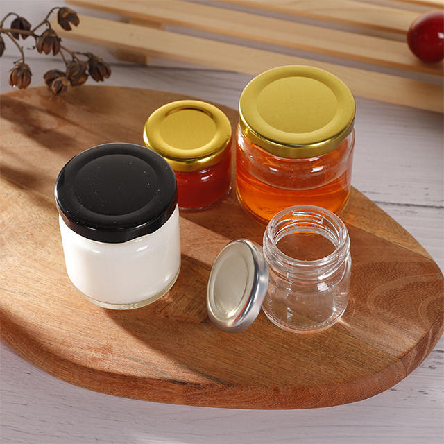 50ml 100ml 120ml Empty Clear Glass Jam Jar with Lid