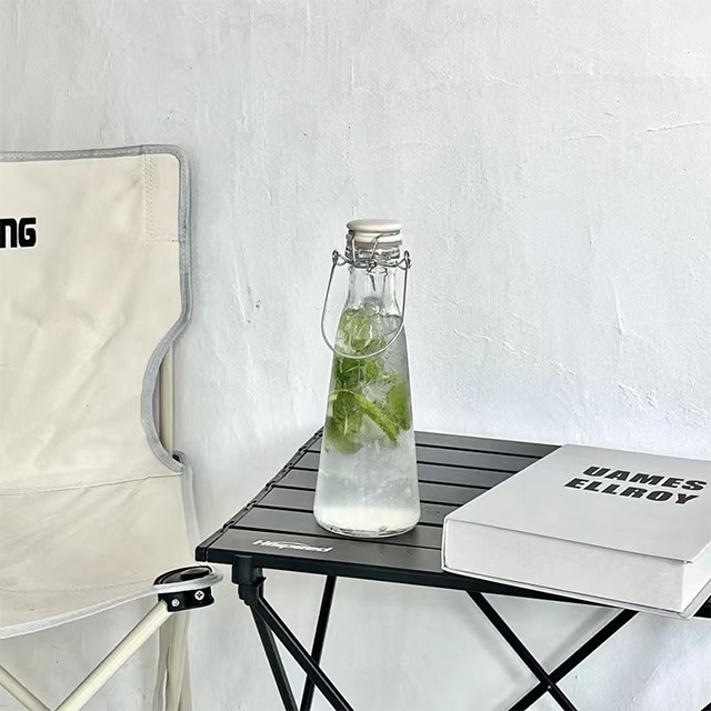 500ml 1000ml Buckle Glass Enzyme Fruit Juice Milk Bottle