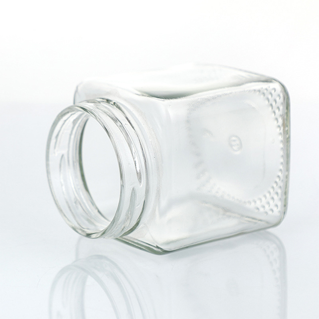 50ml 80ml 100ml 200ml 280ml 380ml 500ml Square Sealed Glass Food Storage Jar with Lid