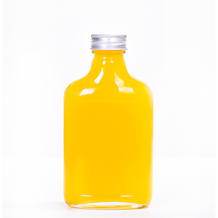 16oz Square Empty Glass Beverage Juice Bottle