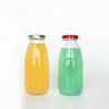 200ml 250ml 500ml Clear Round Glass Milk Bottle with Metal Lid