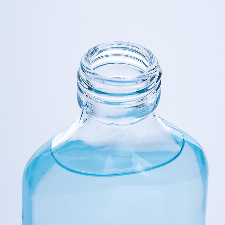 16oz Square Empty Glass Beverage Juice Bottle
