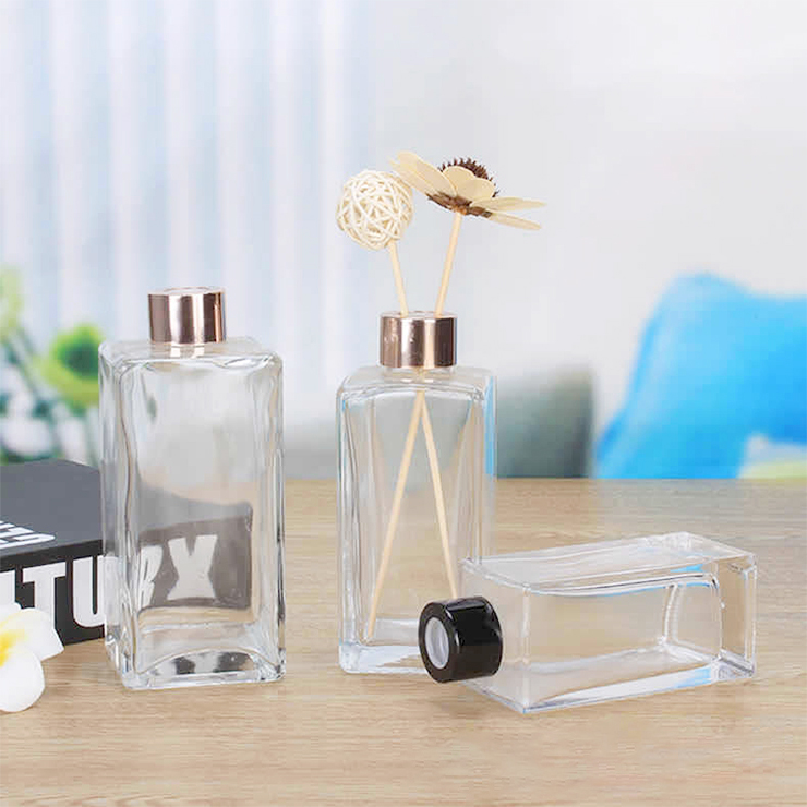 80ml 100ml 120ml Rattan Glass Aromatherapy Bottle with Lid