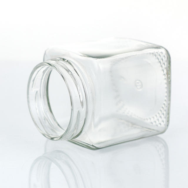 50ml 80ml 100ml 200ml 280ml 380ml 500ml Square Sealed Glass Food Storage Jar with Lid