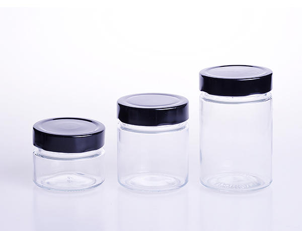 Round Glass Honey Jar