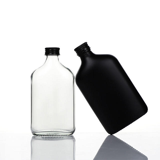 50ml 100ml 200ml 250ml 350ml 500ml Square Flat Glass Juice Bottles with Screw Lid
