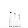 250ML 330ML Clear Taper Glass Fruit Ice Water Bottles with Aluminum Lid