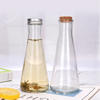350ml Conical Glass Cold Drink Milk Bottle with Cork Aluminum Lid
