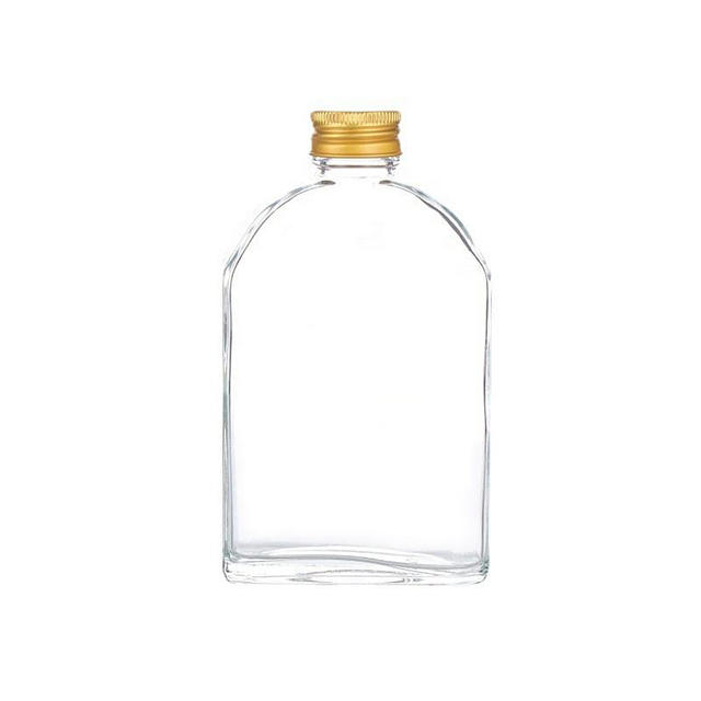 300ml Transparent Glass Soft Fruit Drinks Bottle with Screw Lid