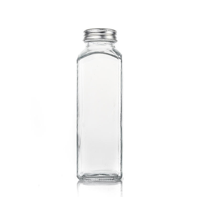 350ml Square Empty Sealed Milk  Juice Beverage Bottle with Aluminum Cap