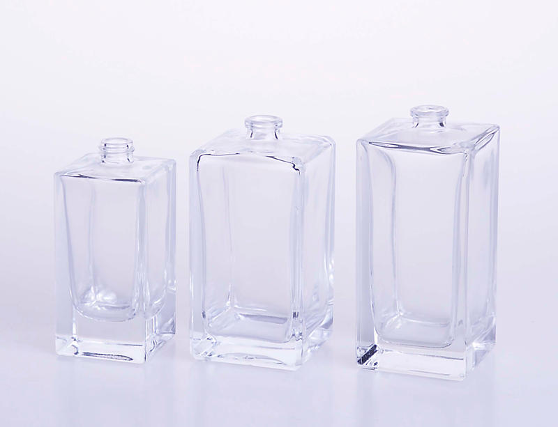 50ml 100ml Customized Flat square  Shaped Glass Perfume Bottle 