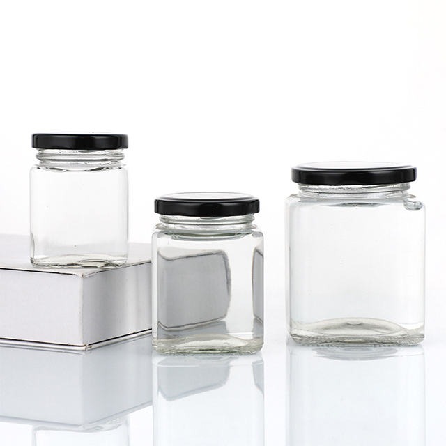 50ml 80ml 100ml 200ml 280ml 380ml 500ml Square Sealed Glass Food Storage Jar with Lid