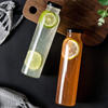 12oz Round Glass Juice Fruit Beverage Bottle With Screw Lid