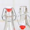 250ml 500ml 1000ml Sealed Clip Clear Glass Drink Fruit Wine Bottle
