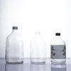 16oz Square Empty Glass Beverage Juice Bottle