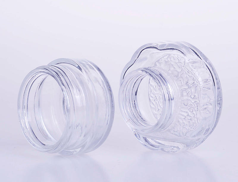 Customized Cream jar in clear glass  30ml 40ml 