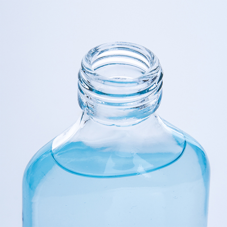 16oz Square Empty Glass Beverage Juice Bottle