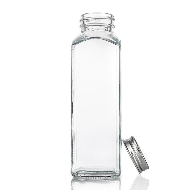 350ml Square Empty Sealed Milk  Juice Beverage Bottle with Aluminum Cap