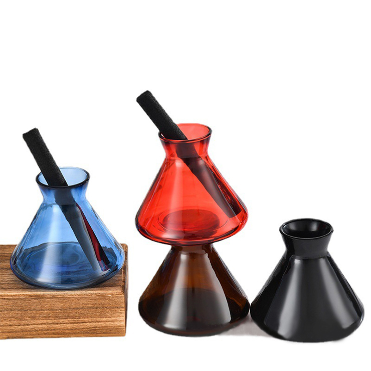 200ml Red Black Clear Conical Glass Aromatherapy Bottle