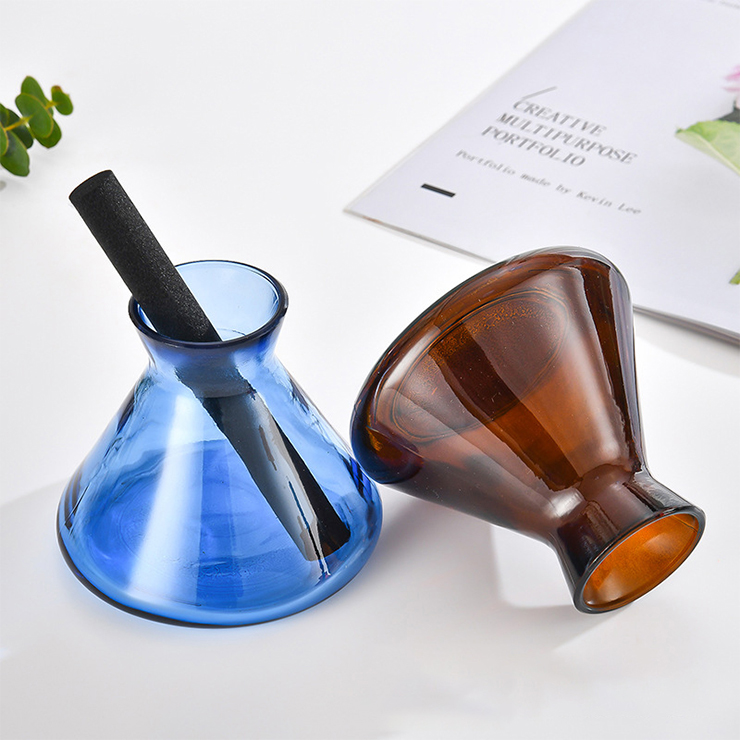 200ml Red Black Clear Conical Glass Aromatherapy Bottle