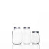 150ml 250ml 380ml 500ml 750ml Thick Round Clear Glass Storage Tank with Aluminum Lid
