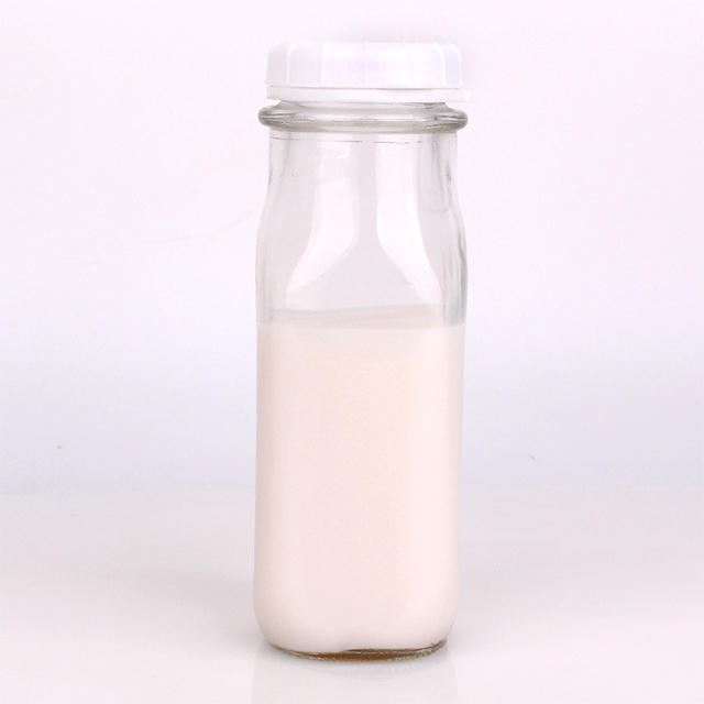 240ml 550ml 1000ml Press Mouth Anti Theft Glass Milk Bottle with Plastic Lid