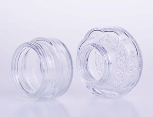 Customized Cream jar in clear glass  30ml 40ml 