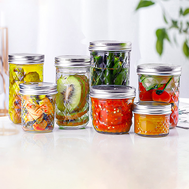 300ml 500ml 650ml Sealed Glass Food Storage Jar with Lid