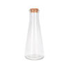 350ml Conical Glass Cold Drink Milk Bottle with Cork Aluminum Lid