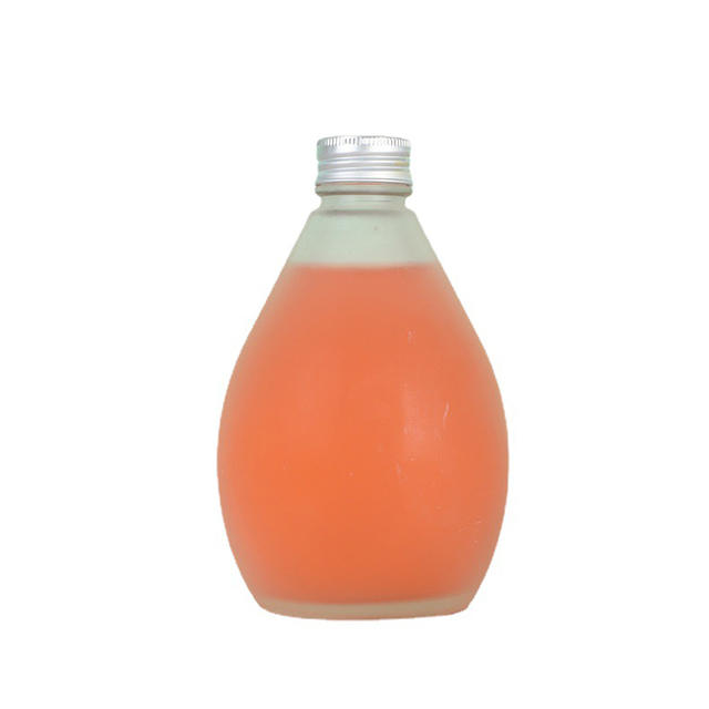 350ml 500ML Clear Frosted Glass Juice Bottle with Aluminum Lid