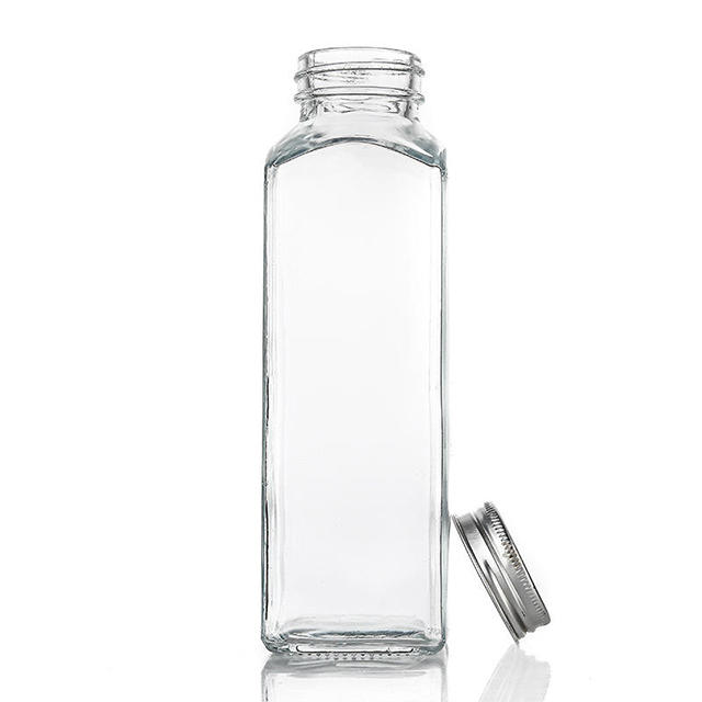 350ml Square Empty Sealed Milk  Juice Beverage Bottle with Aluminum Cap