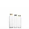 12oz Round Glass Juice Fruit Beverage Bottle With Screw Lid