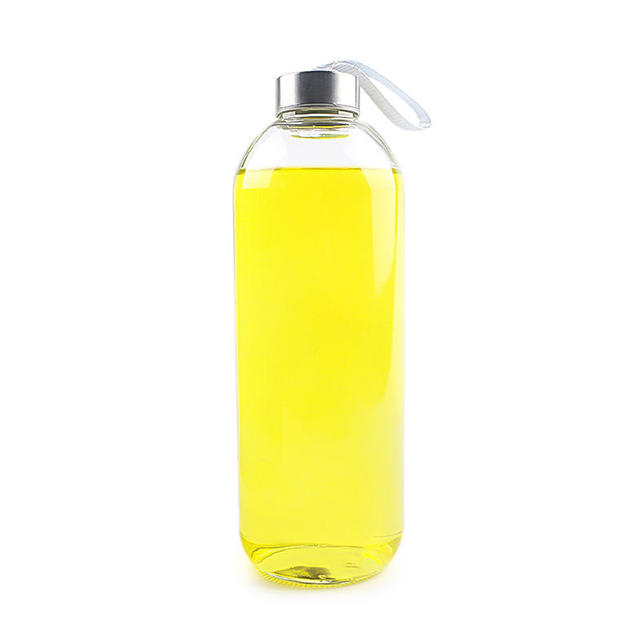 1000ml 1L Glass Water Bottle with Lid