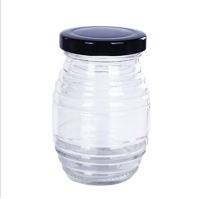 250ml 500ml 1000ml Threaded Honey Jar with Tinplate Lid