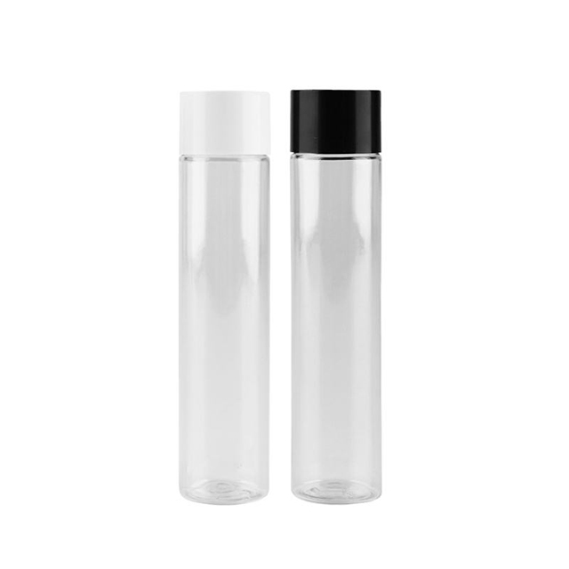 Transparent Glass Voss Bottle With Screw Cap