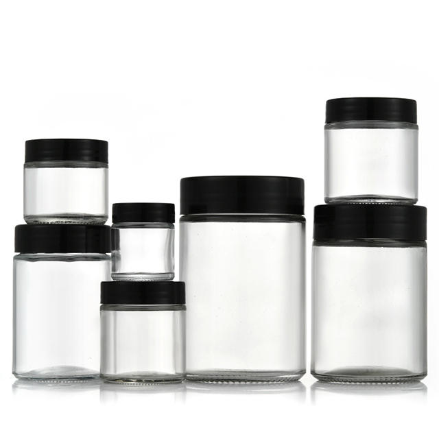 180ml Tall Clear Glass Storage Tube with Safety Cover