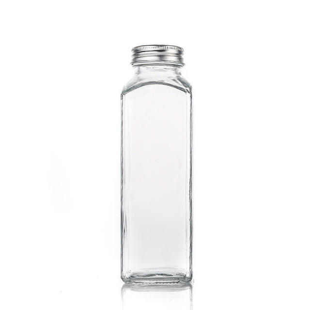350ml Square Empty Sealed Milk  Juice Beverage Bottle with Aluminum Cap