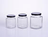 Hexagonal Glass Honey Jar