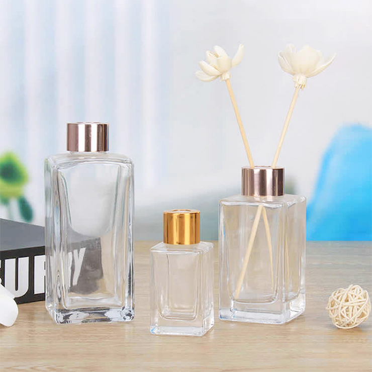 80ml 100ml 120ml Rattan Glass Aromatherapy Bottle with Lid