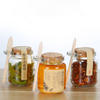 100ml 250ml Airtight Glass Jam Jar with Wooden Spoon