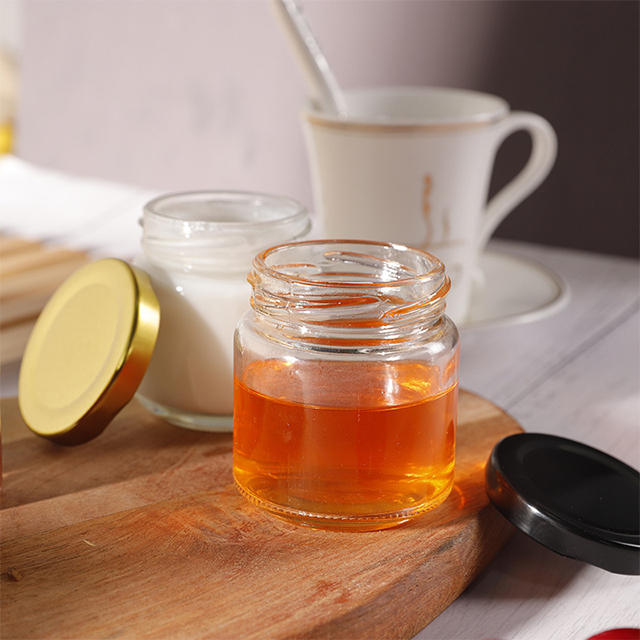 50ml 100ml 120ml Empty Clear Glass Jam Jar with Lid