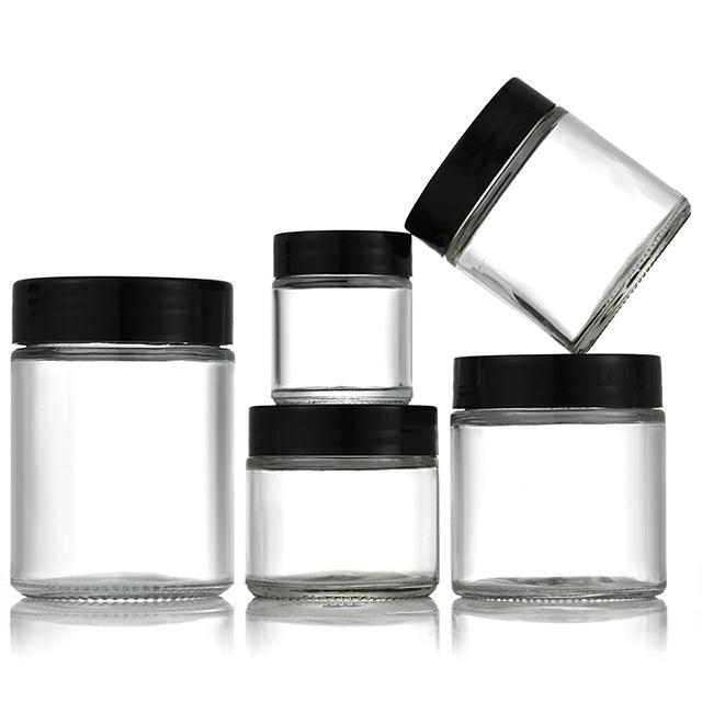 180ml Tall Clear Glass Storage Tube with Safety Cover