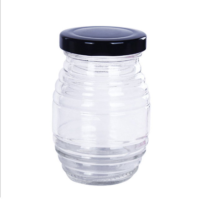 250ml 500ml 1000ml Threaded Honey Jar with Tinplate Lid