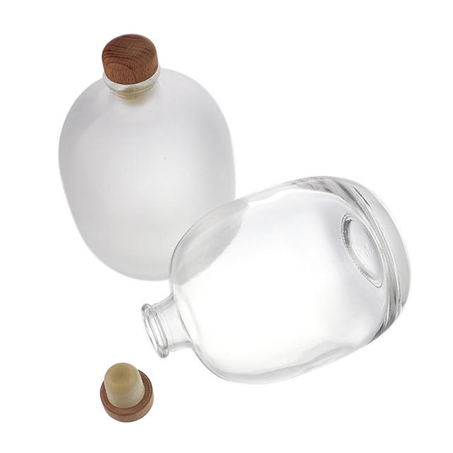 Transparent Flint Whisky Vodka Tequila Glass Liquor Bottle With Sealed Lid