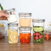 150ml 200ml 280ml 350ml 500ml 650ml Clear High White Glass Mason Jar with Lid