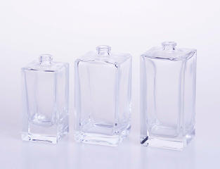 50ml 100ml Customized Flat square  Shaped Glass Perfume Bottle 