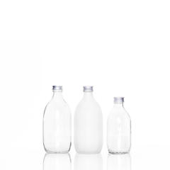 250ml 300ml Transparent Frosted Glass Fruit Wine Bottle with Aluminum Cap