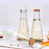 350ml Conical Glass Cold Drink Milk Bottle with Cork Aluminum Lid