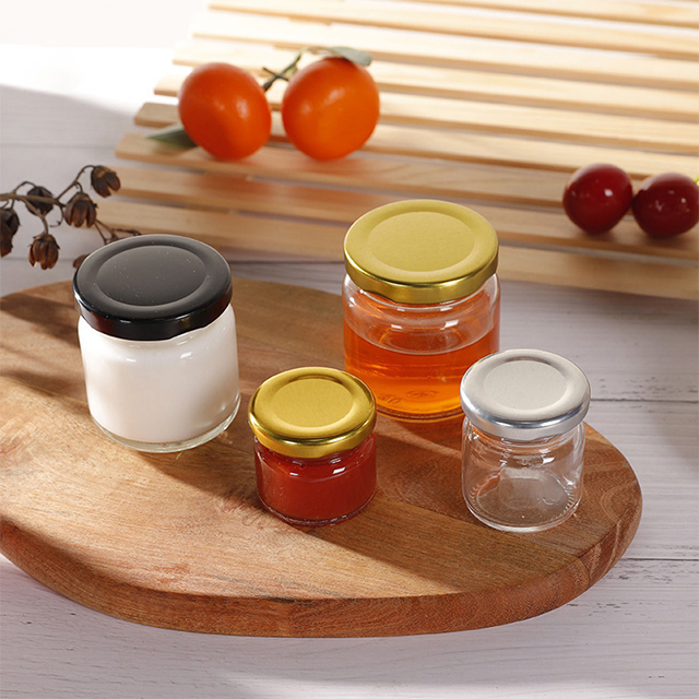 50ml 100ml 120ml Empty Clear Glass Jam Jar with Lid