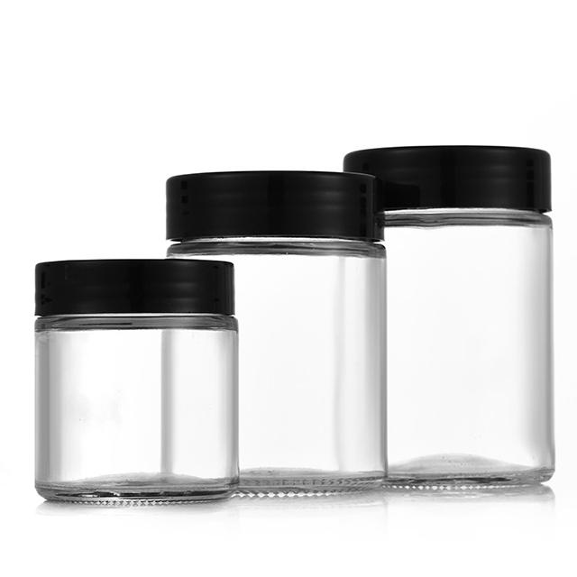 180ml Tall Clear Glass Storage Tube with Safety Cover